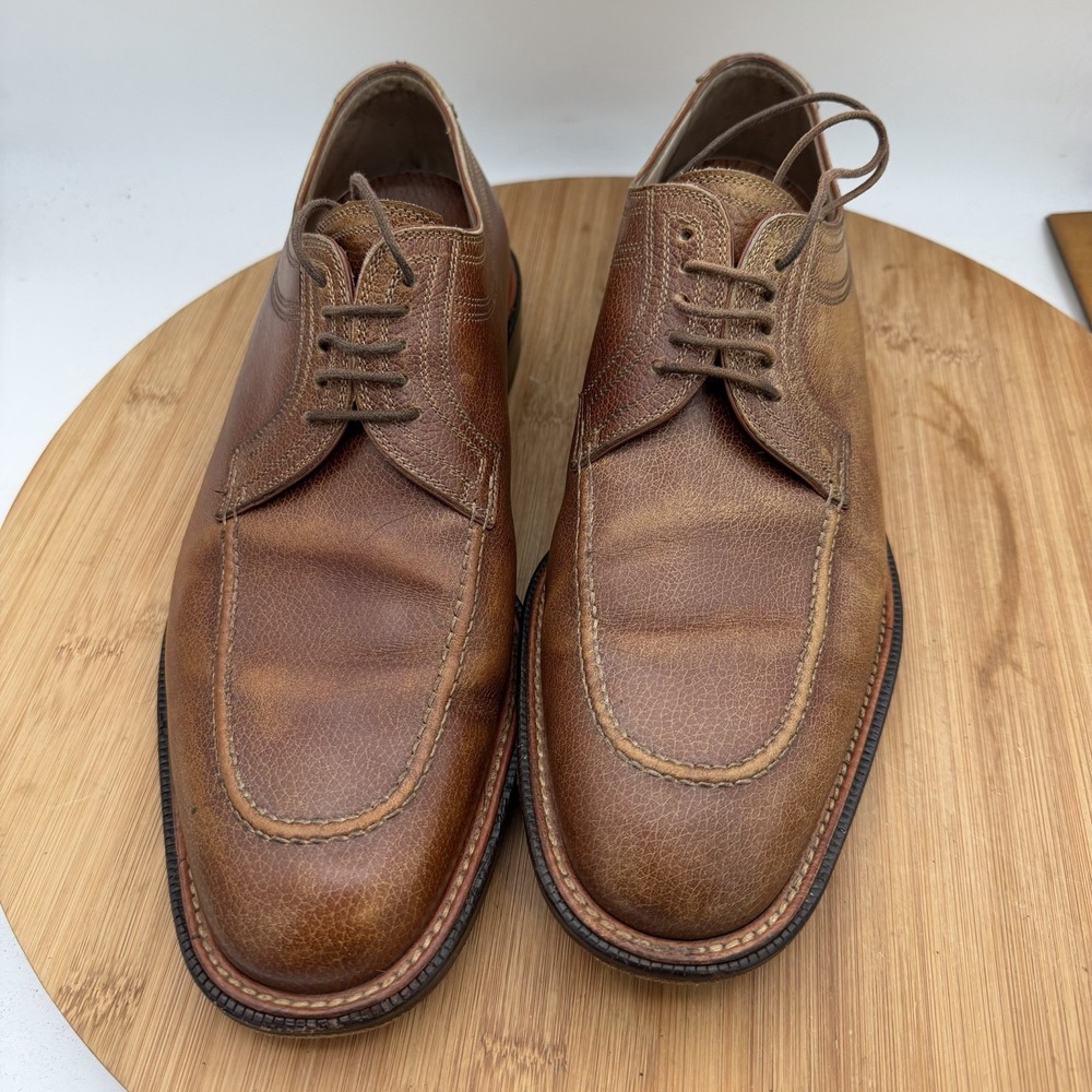 To Boot New York Adam Derrick Men's Size 10 Brown Leather Apron Toe Derby Shoes